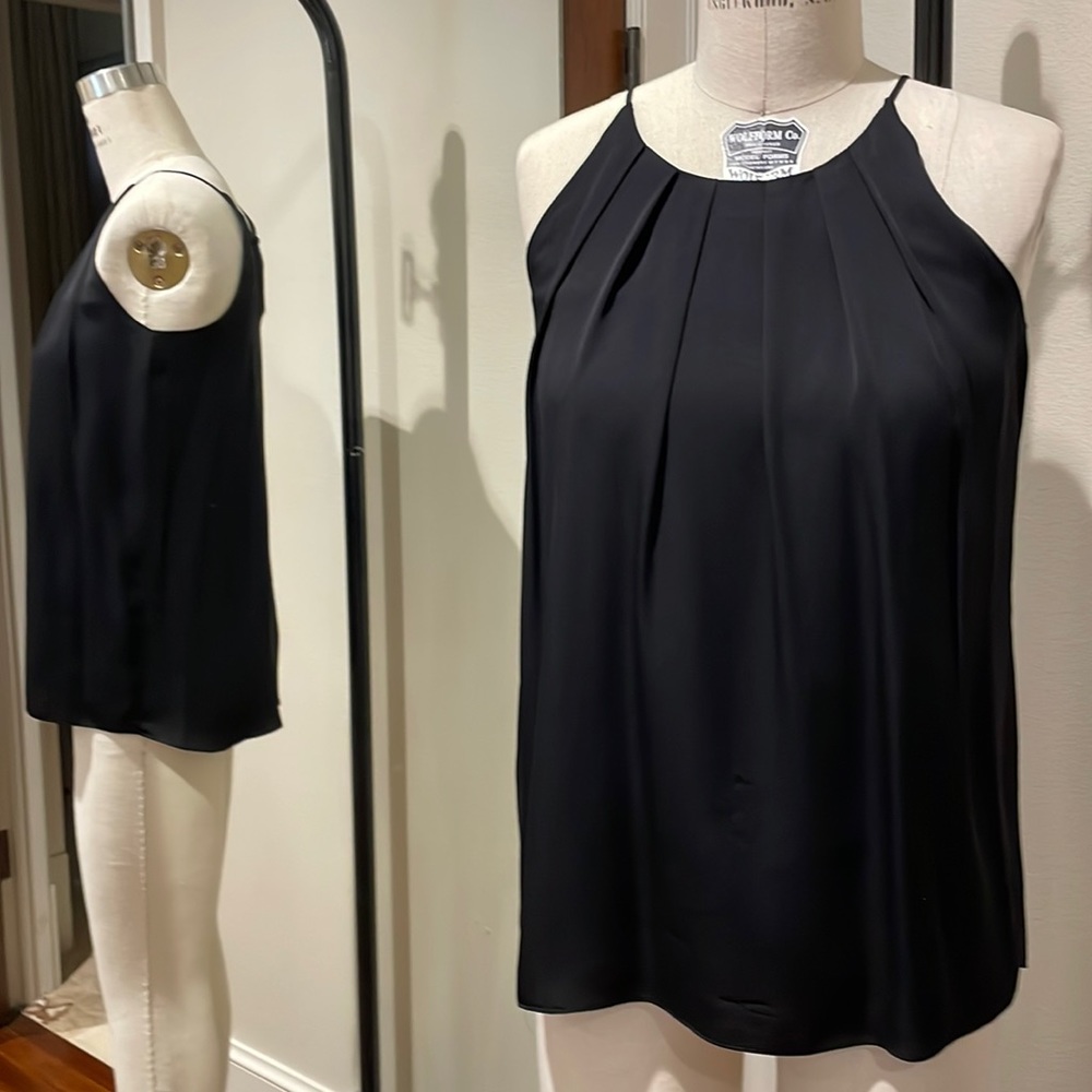 Milly Black Silk Halter Top size 0